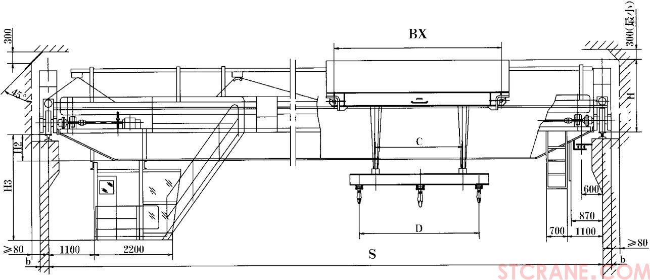 挂梁桥式起重机（平行主梁方向）(图2)
